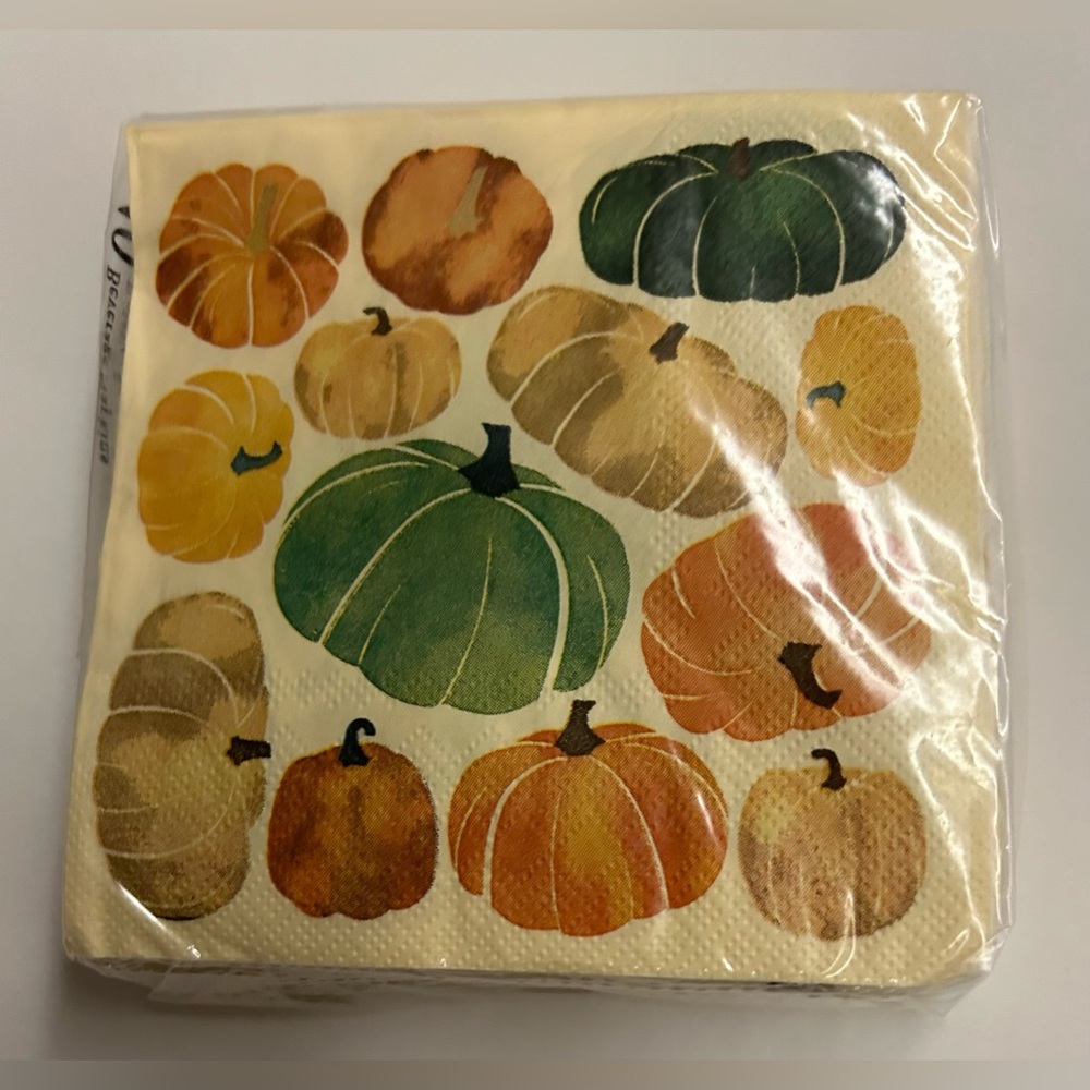 New 40 Luncheon Napkins Pumpkins 3-Ply Beverage Napkins 6.5" x 6.5" Lady Jayne - Picture 5 of 5